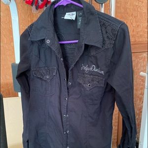 Harley Davidson button up shirt